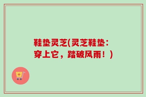 鞋垫灵芝(灵芝鞋垫：穿上它，踏破风雨！)