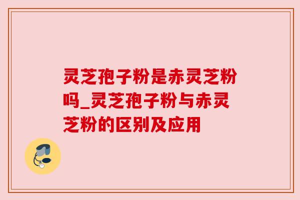 灵芝孢子粉是赤灵芝粉吗_灵芝孢子粉与赤灵芝粉的区别及应用