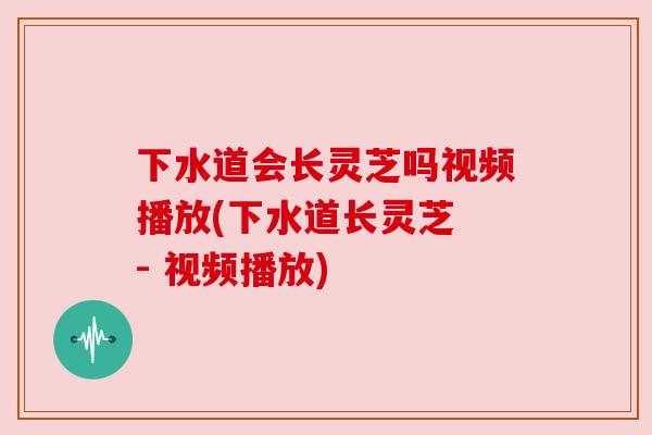 下水道会长灵芝吗视频播放(下水道长灵芝 - 视频播放) 下水道会长灵芝吗视频播放(下水道长灵芝 - 视频播放)