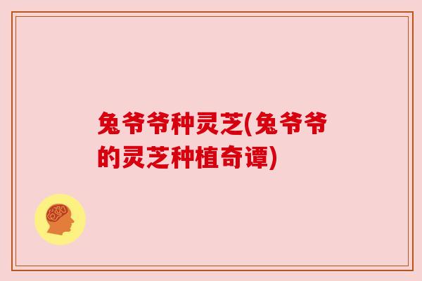 兔爷爷种灵芝(兔爷爷的灵芝种植奇谭) 兔爷爷种灵芝(兔爷爷的灵芝种植奇谭)