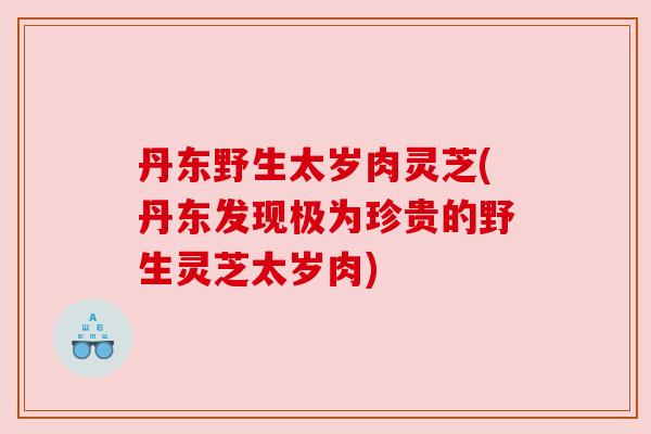 丹东野生太岁肉灵芝(丹东发现极为珍贵的野生灵芝太岁肉)