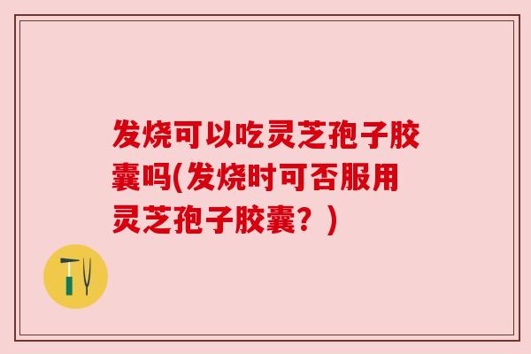 发烧可以吃灵芝孢子胶囊吗(发烧时可否服用灵芝孢子胶囊？)