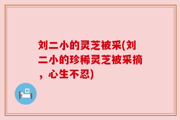 刘二小的灵芝被采(刘二小的珍稀灵芝被采摘，心生不忍)