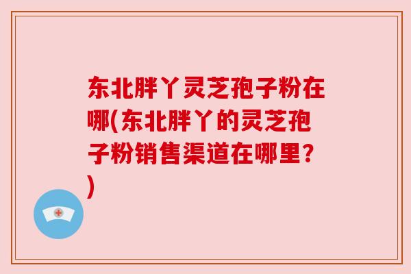 东北胖丫灵芝孢子粉在哪(东北胖丫的灵芝孢子粉销售渠道在哪里?) 东北胖丫灵芝孢子粉在哪(东北胖丫的灵芝孢子粉销售渠道在哪里?)