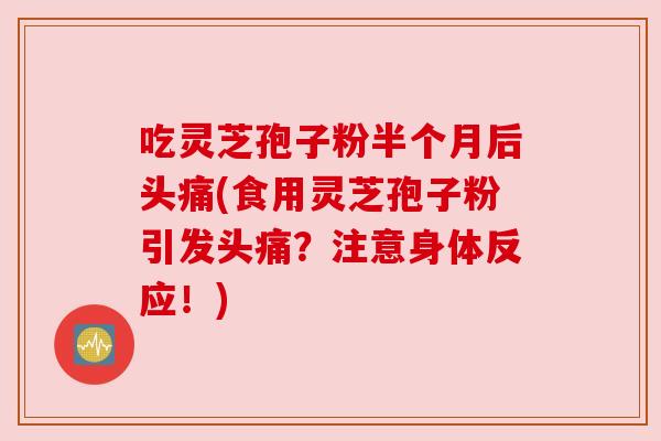吃灵芝孢子粉半个月后头痛(食用灵芝孢子粉引发头痛？注意身体反应！)