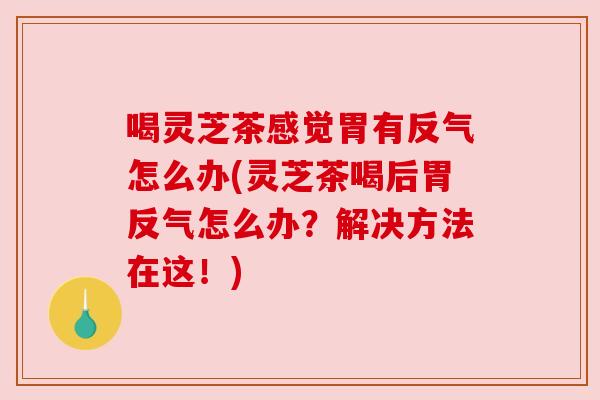 喝灵芝茶感觉胃有反气怎么办(灵芝茶喝后胃反气怎么办?解决方法在这!) 喝灵芝茶感觉胃有反气怎么办(灵芝茶喝后胃反气怎么办?解决方法在这!)