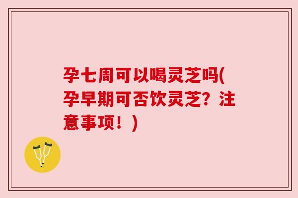 孕七周可以喝灵芝吗(孕早期可否饮灵芝?注意事项!) 孕七周可以喝灵芝吗(孕早期可否饮灵芝?注意事项!)