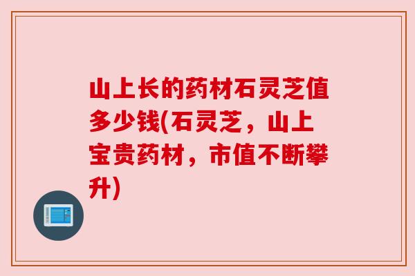 山上长的药材石灵芝值多少钱(石灵芝,山上宝贵药材,市值不断攀升) 山上长的药材石灵芝值多少钱(石灵芝,山上宝贵药材,市值不断攀升)