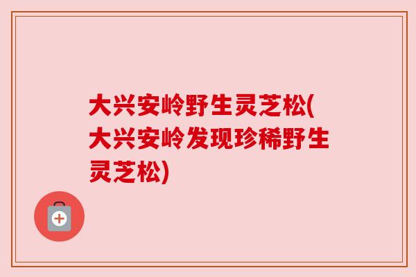 大兴安岭野生灵芝松(大兴安岭发现珍稀野生灵芝松) 大兴安岭野生灵芝松(大兴安岭发现珍稀野生灵芝松)