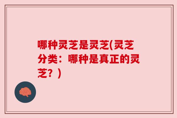 哪种灵芝是灵芝(灵芝分类：哪种是真正的灵芝？)