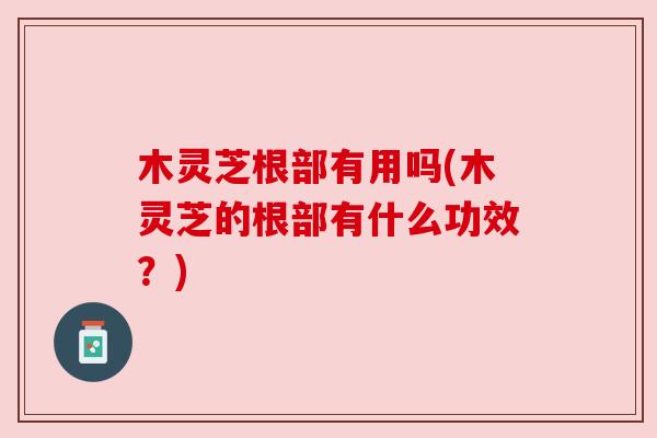 木灵芝根部有用吗(木灵芝的根部有什么功效？)