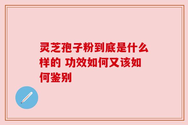 灵芝孢子粉到底是什么样的 功效如何又该如何鉴别 灵芝孢子粉到底是什么样的 功效如何又该如何鉴别