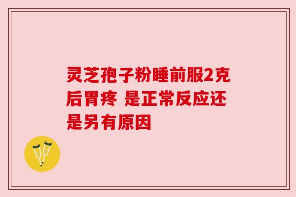 灵芝孢子粉睡前服2克后胃疼 是正常反应还是另有原因