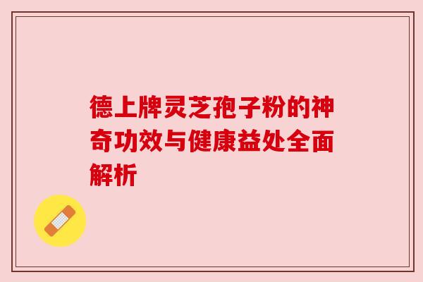 德上牌灵芝孢子粉的神奇功效与健康益处全面解析 德上牌灵芝孢子粉的神奇功效与健康益处全面解析