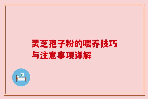 灵芝孢子粉的喂养技巧与注意事项详解