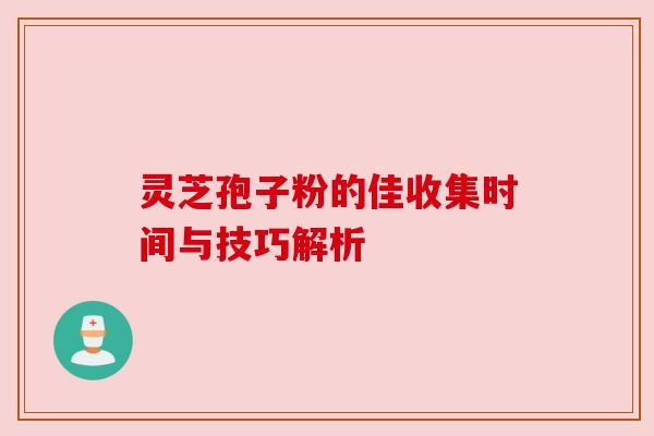 灵芝孢子粉的佳收集时间与技巧解析