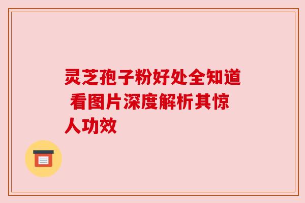灵芝孢子粉好处全知道 看图片深度解析其惊人功效 灵芝孢子粉好处全知道 看图片深度解析其惊人功效