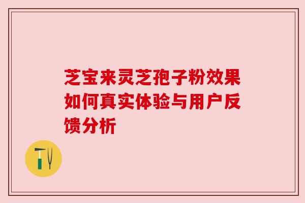 芝宝来灵芝孢子粉效果如何真实体验与用户反馈分析