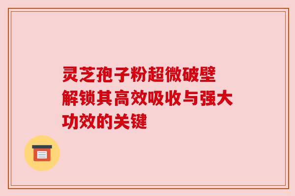 灵芝孢子粉超微破壁 解锁其高效吸收与强大功效的关键