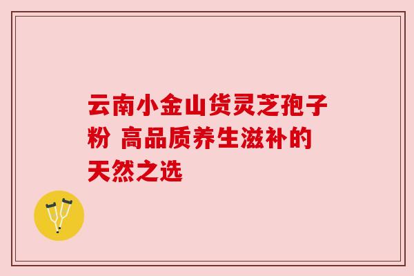 云南小金山货灵芝孢子粉 高品质养生滋补的天然之选 云南小金山货灵芝孢子粉 高品质养生滋补的天然之选