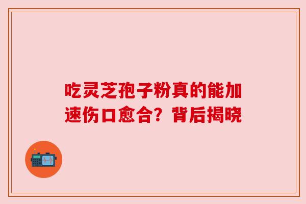 吃灵芝孢子粉真的能加速伤口愈合?背后揭晓 吃灵芝孢子粉真的能加速伤口愈合?背后揭晓