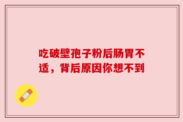 吃破壁孢子粉后肠胃不适,背后原因你想不到 吃破壁孢子粉后肠胃不适,背后原因你想不到