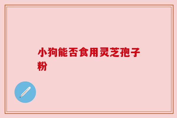 小狗能否食用灵芝孢子粉