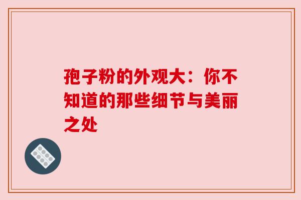孢子粉的外观大：你不知道的那些细节与美丽之处