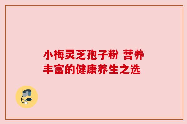 小梅灵芝孢子粉 营养丰富的健康养生之选