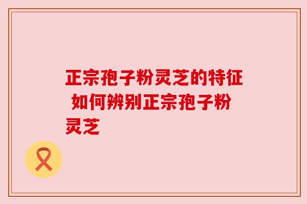 正宗孢子粉灵芝的特征 如何辨别正宗孢子粉灵芝